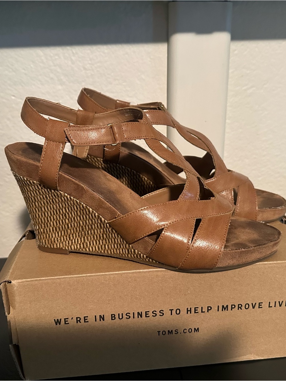 Aerosoles Tan Wedge Sandals